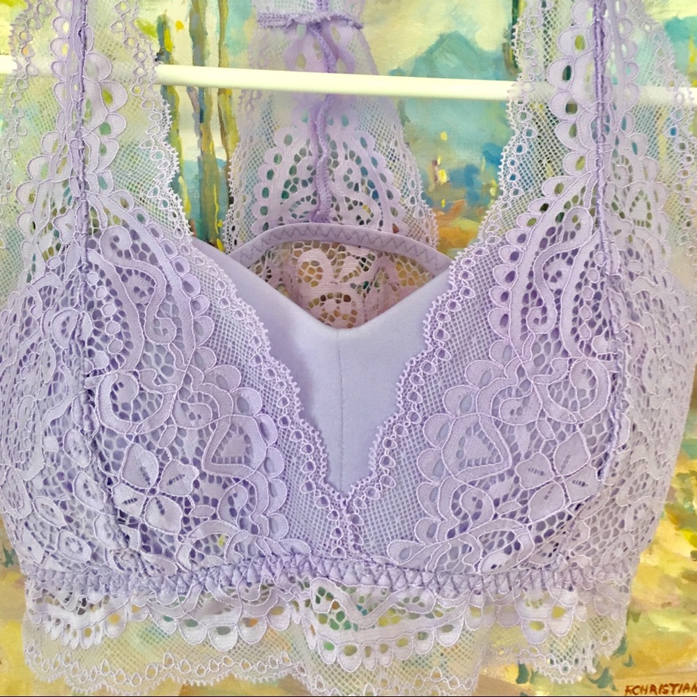 NWOT!!!! Purple lace racer back Bralette